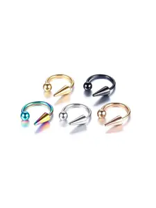 2pcs/ 3pcs/ 5pcs, Men's and Women's Stainless Steel personality horseshoe tip cone lip nail, lip ring lip decoration body piercing jewelry, Fashion Body Jewelry