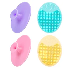 4 Pack Face Scrubber Soft Silicone Facial Cleansing Brush Exfoliator for Deep Cleaning & Skin Care Removes Blackheads Acne Pore Pad Cradle Cap