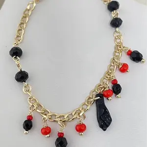 18k Gold Plated  Charm Bracelet 7.5”