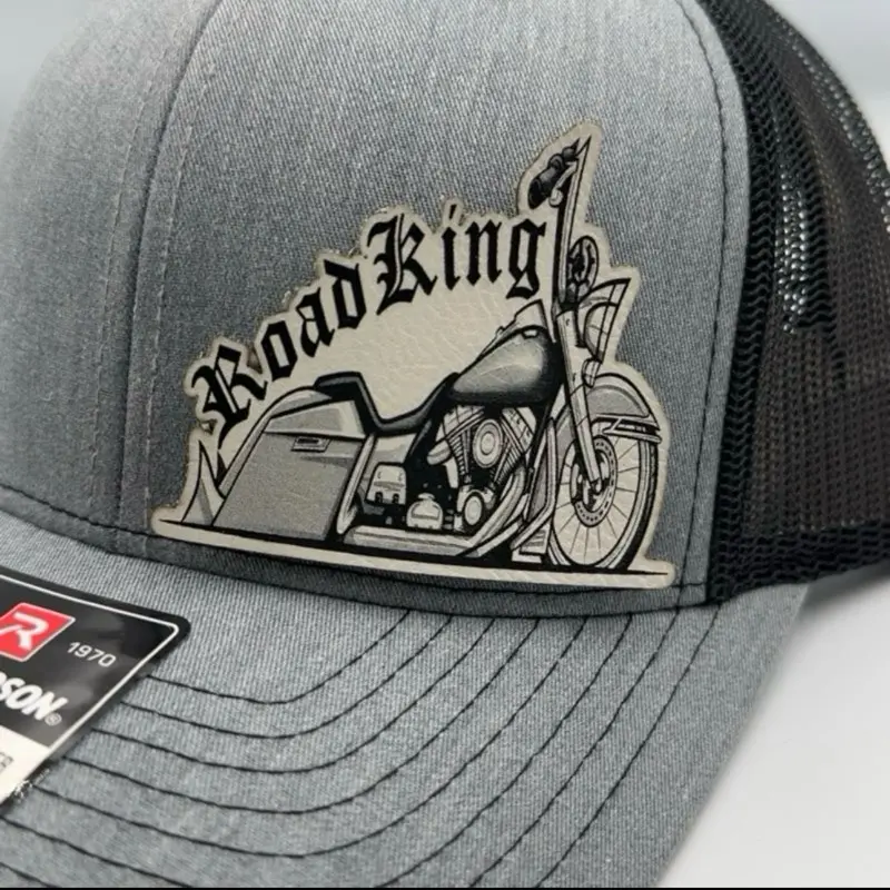 Road King Custom Patch Hat - Adjustable Snap-Back Style - Classic 112 to Flat Bill Flex Fit - Available in Multiple Colors & Designs - Unisex Baseball Cap Road King Custom Patch Hat - Adjustable Snap-Back Style - Classic 112 to Flat Bill Flex Fit - Available in Multiple Colors & Designs - Unisex Baseball Cap