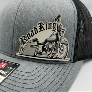Road King Custom Patch Hat - Adjustable Snap-Back Style - Classic 112 to Flat Bill Flex Fit - Available in Multiple Colors & Designs - Unisex Baseball Cap
