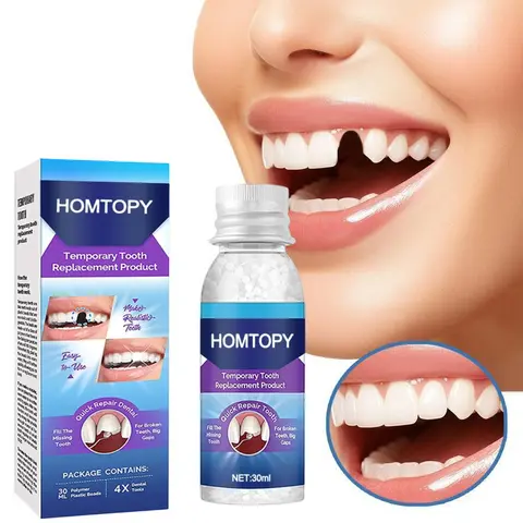 Self Molding Dentures Kit - Moldable False Teeth, Easy Shaping Dental Mold Gel, Temporary Tooth Filling, Oral Restoration Solution, Denture Repair Supplies