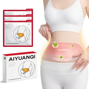 [3-Pack] Instant Period Cramp Relief Patches - Self-Heating Belly Warmers for Heavy Days - Discrete Herbal Comfort Under Clothes Daily Gentle Women Sensitive Hot Compress Natural Green