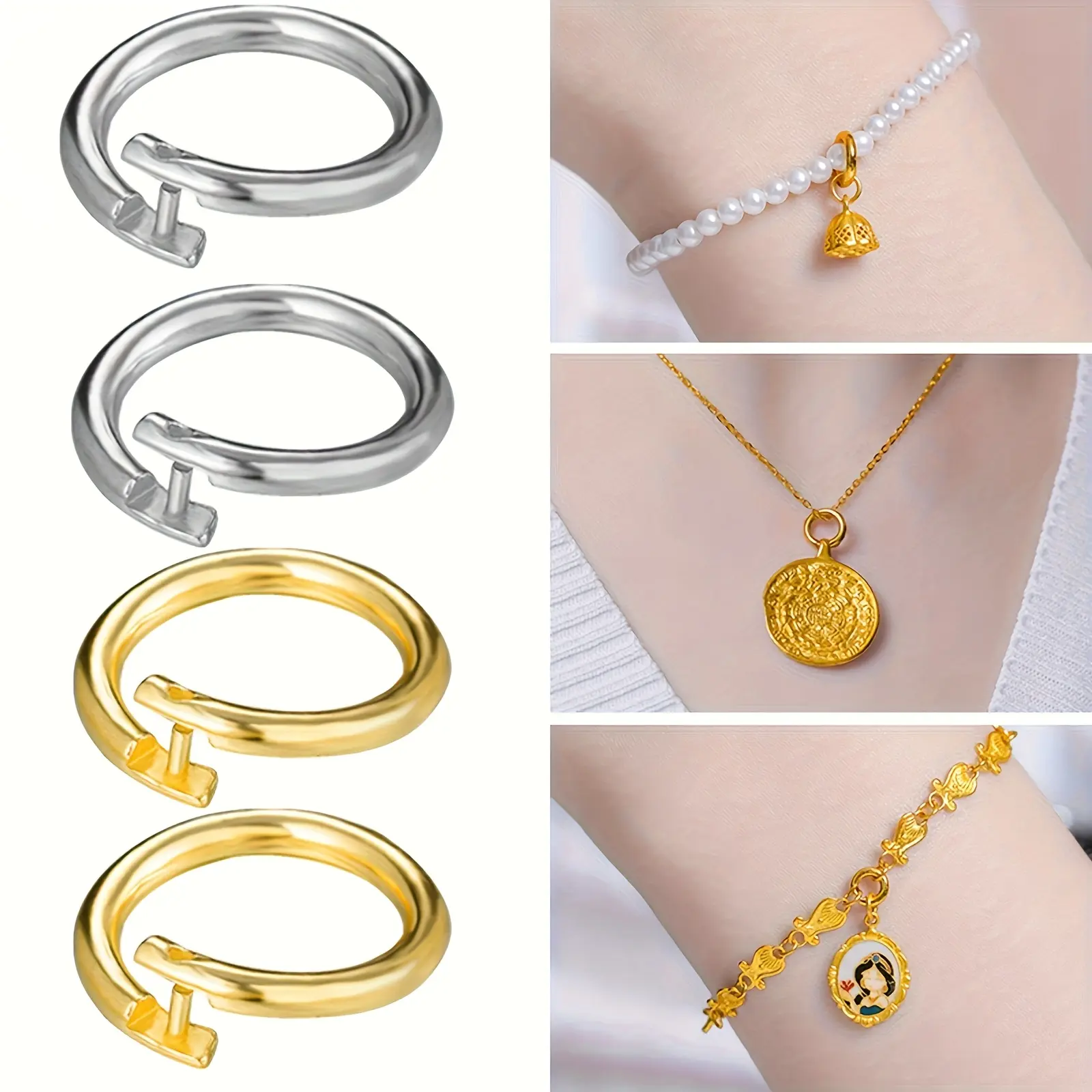 Jump Rings for Jewelry Making Open Jump Rings for Keychains And Necklace, Jewelry Making Findings, Jewelry Making Kit, Jewelry, Keychain Accessories, Versatile Findings, Design, Highquality Findings, Sturdy Construction, Necklace Clasps