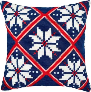 Needlepoint Pillow Kit - Christmas Snowflakes