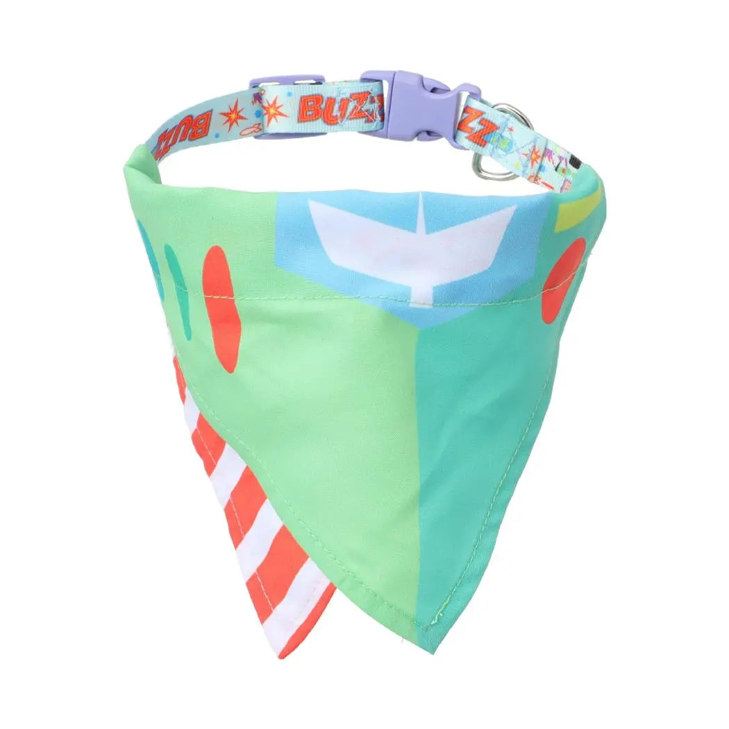 MINISO x Disney Pixar Toy Story Buzz Lightyear Pet Bandana (Small) | Cute Dog & Cat Triangle Scarf for Photos, Daily Wear, Parties & Gifts, Back To School