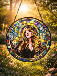 Stevie Nicks Performance Stained Glass Suncatcher, Stevie Nicks Suncatcher