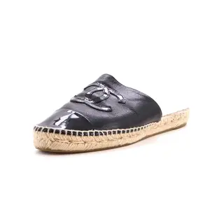 Pre-owned Chanel Women's CC Mule Espadrilles Leather by Rebag