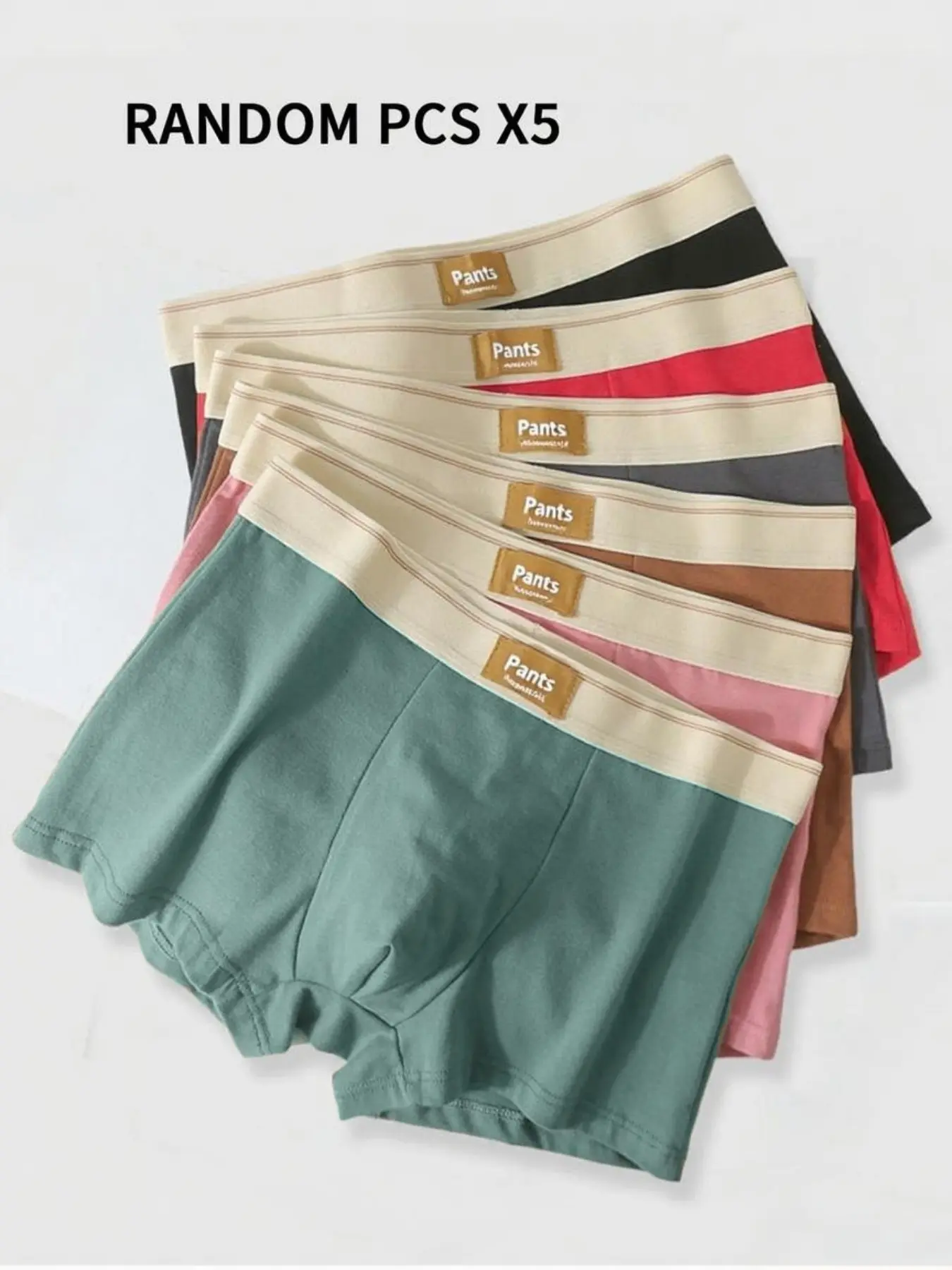 Men's Briefs 5-Pack, Assorted Briefs, Breathable Undergarments Loose Fit Comfort, Fashion Trendy Daily Underwear, Casual Style Underwear, Random Colors, Casual Wear