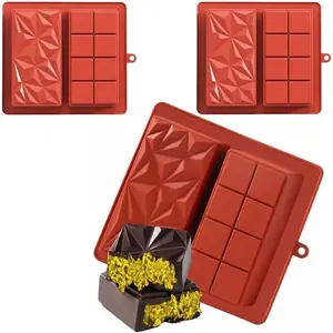 2 Pack Silicone Chocolate Mates Dubai Chocolate Bar Molds 1 Inch Pistachio Chocolate Bars Thickened Filling Stick Molds Large Candy Bars Filling Molds