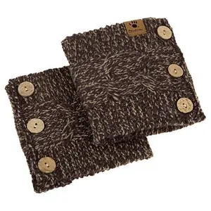 Bearpaw One-Pack Cable Knit Button Boot Topper