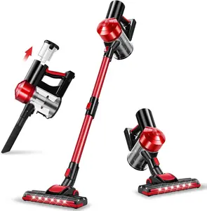 Cordless Vacuum Cleaner Cyclone with HEPA Filter, 2200mAh Detachable Rechargeable Battery, Lightweight Portable Handheld Stick Vacuum for Hard Floor Car Cleaning