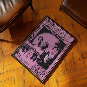 Nirvana Concert Poster: 90s Grunge Rock Band Wall Art)