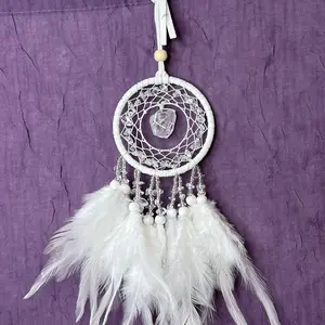 Natural Crystal Dreamcatcher Wind Chime for Home Decor and Energy