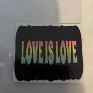 Love is love on black background - Printable Vinyl Sticker for Office Stationery & Supplies