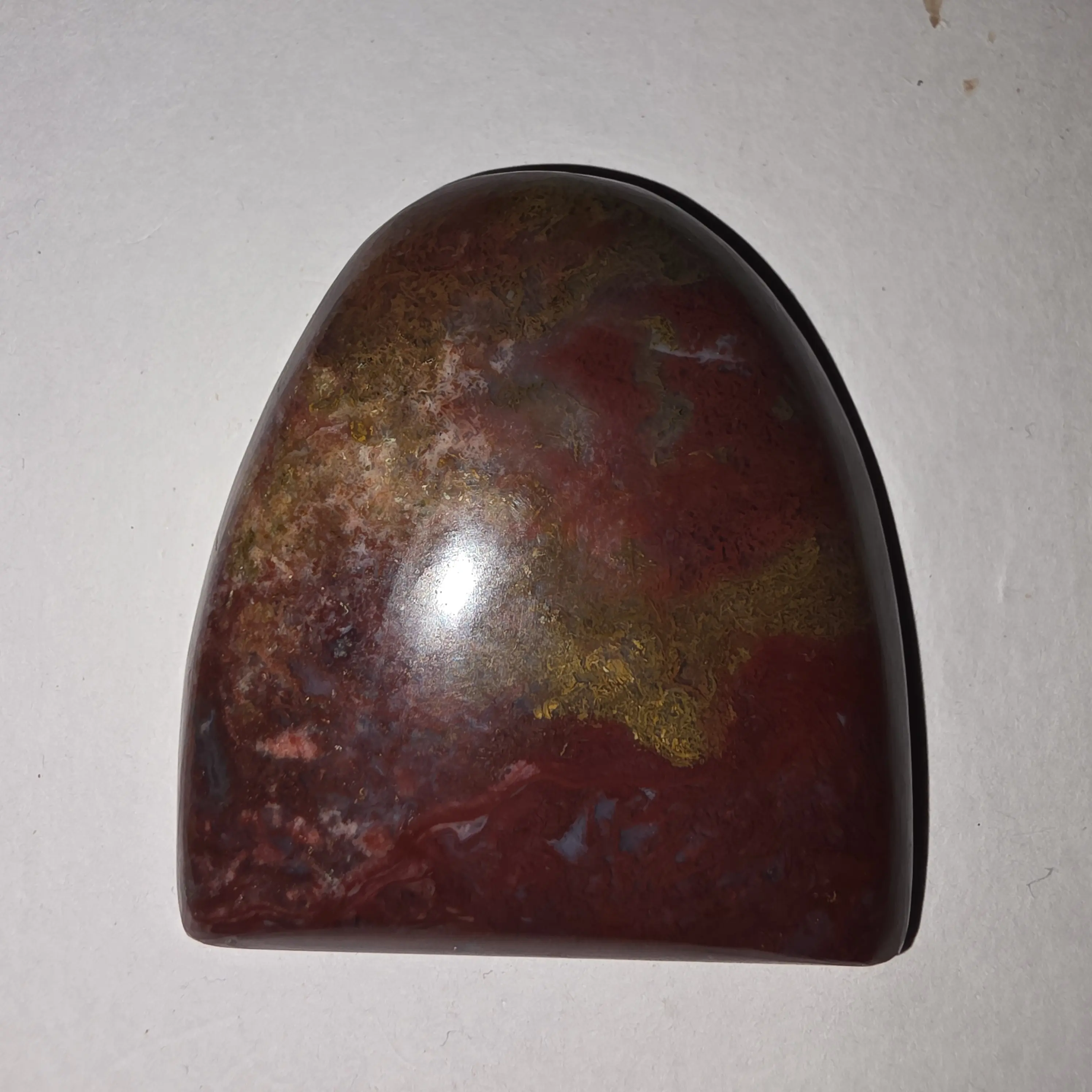 Domed Smooth-Top Chalcedony Bloodstone Cabochon
