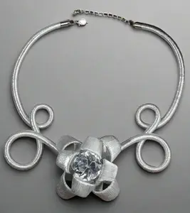 Fahari Silver Statement Chocker Necklace