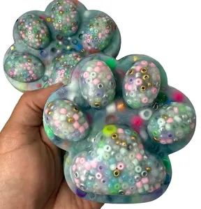 MEDIUM Cute Paw Pick-n-Craft Picky Pad NON REMELTABLE Level Hard Anxiety Relief ADHD Sensory Alivio de Estrés Skin Picking Fidget Toy Birthday Gift Bigger Beads Ages 10+ United States Made anxiety relax adh d