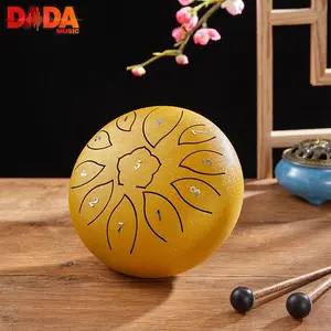 6 Inch Steel Tongue Drum with 11 Notes, Percussion Instrument, Outdoor Meditation Drum for Yoga and Music, Includes Mallets and Finger Cots, Perfect Gift for Boys and Girls