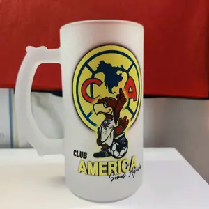 Club America Fan Glass 16oz Drinkware with Team Logo