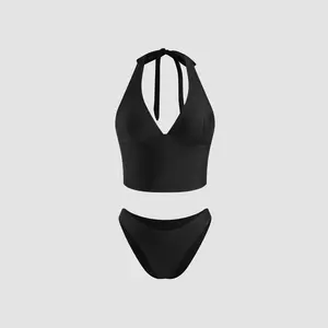 Cider Halter Neckline Bikini Set