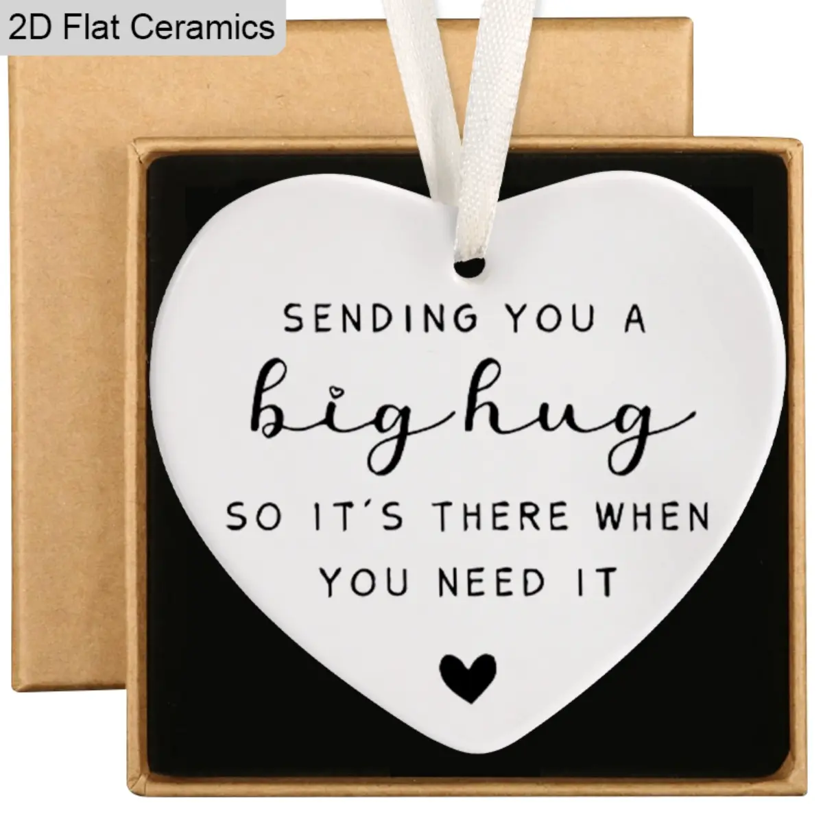 Heart-Shaped Ceramic Gift Decoration Ornament, Perfect for Friends Family Loved Ones Colleagues, Valentine's Day Thanksgiving Graduation Back-To-School Gifts
