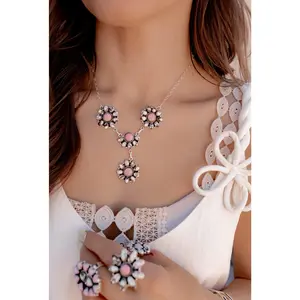 One of A Kind Pink Conch & Wildhorse Necklaces s.no13