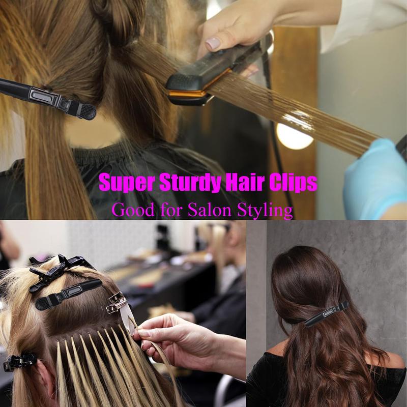 7Pcs Hair Clips for Styling Sectioning - Wide Teeth Double Hinged Design Professional Salon Quality Alligator Hair Clips