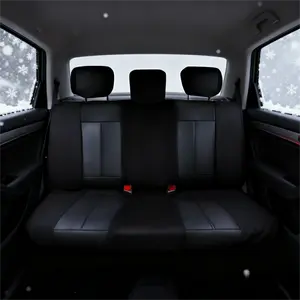 Luxury Rear Bench Car Seat Cover, Waterproof Anti-Slip Back Seat Protector, Split Bench 40/60 60/40 Compatible, Universal Fit for Cars, SUVs & Pickup Trucks