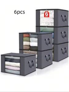 Large Capacity Portable Quilt Storage Bags Set, Durable Cotton Material, Perfect Organizer for Home Bedding & Clothes, Versatile Storage, Easy Carry Design, High Capacity Storage, Space Saving Storage