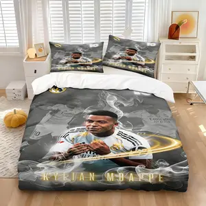 Football Star No. 10 Duvet Cover Set Includes 1 Duvet Cover and 1/2 Pillowcase Without Filler Perfect for Real Madrid Fans Stylish and Durable Bedding Set Ideal for any bedroom Bed Covers