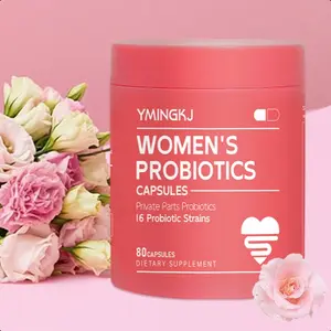 Women's specific probiotics, relieving odor and itching, regulating urine pH value, women's specific probiotics, 16 types of probiotic mixture, dandelion, mannitol and cranberry ingredients to promote immune health, 80 capsules