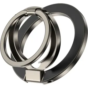 Magnetic Phone Ring Holder for MagSafe, Magnet Phone Grip Stand Finger Ring Kickstand Dual-Side Magnetics for iPhone 17 16e 16 Pro Max 15 Pro Max Galaxy Z Flip7 Fold7 S26 S25 Ultra Plus S24 FE