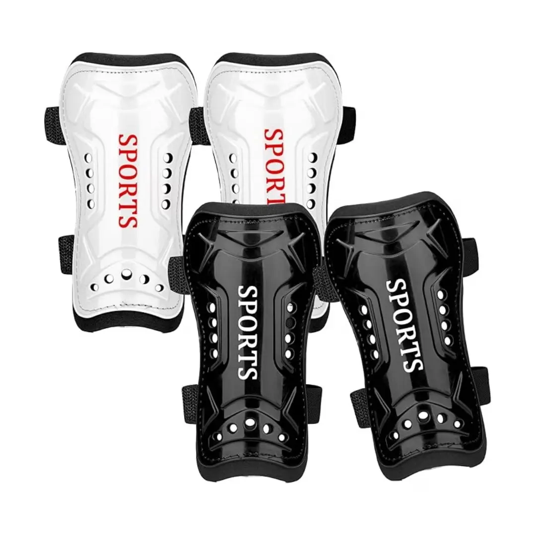 2 Pair Youth Adjustable Soccer Leg Guards, EVA Material Calf Pads, Breathable & Lightweight, for Men & Women, Football Leg Protection Gear with Adjustable Straps for Training & Matches, for Thanksgiving, Christmas, Father'S Day