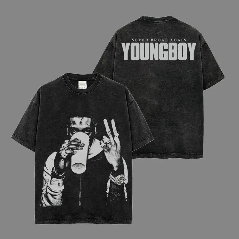 Never Broken Again Acid Wash T-Shirt, Masa Tour Shirt, Team Lil