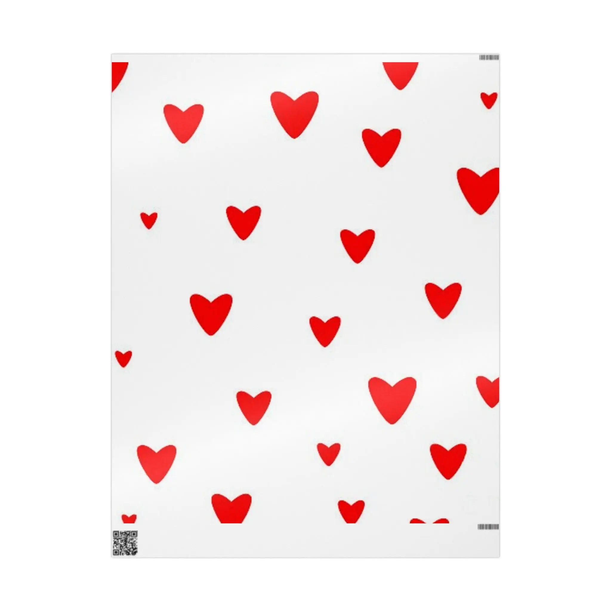 Custom Valentine's Day Gift Wrapping Paper - Bar & QR Code, High-Definition 1-Sided Print, Matte or Glossy Finish, 90gsm High-Quality Paper, 3 Sizes, Personal Touch for Gift-Giving (Office Stationery Supplies, Computers & Office Equipment)