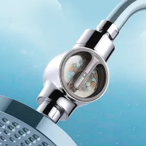 Toolson Shower Filter for Hard Water with Powerful Filtration Cotton & Maifan Stone Cartridge | Volcanic Mineral Water Purifier for Hard Water, Chlorine & Heavy Metal Removal | Easy Change Design for Skin & Hair Care head