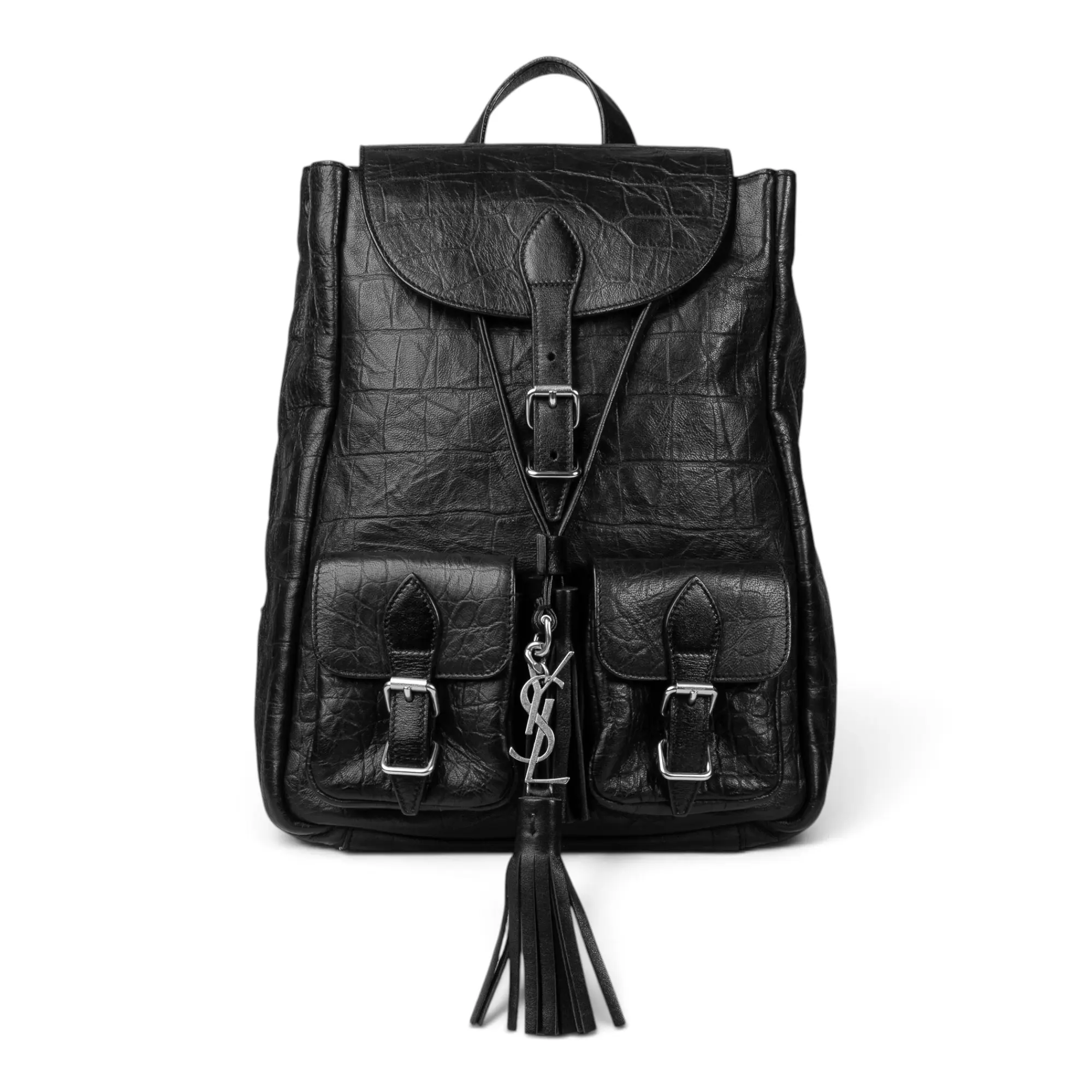 Pre-owned Yves Saint Laurent Canvas Backpacks YSL Festival Backpack Green Y26074367