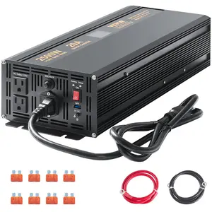 VEVOR 2500W Sump Pump Battery Backup System, LCD Display, Auto Switches to Battery Inverter Power for Continuous Sump Pump Operation, Sump Pump Battery Backup Inverter for Emergency and Power Outage