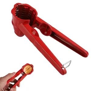 Walnut Cracker, Multifunctional Pecan Splitter Cutter Portable Nut Cracker Tool Walnut Plier Sheller Nut Opener Nutcracker for All Kinds of Nuts(Red)
