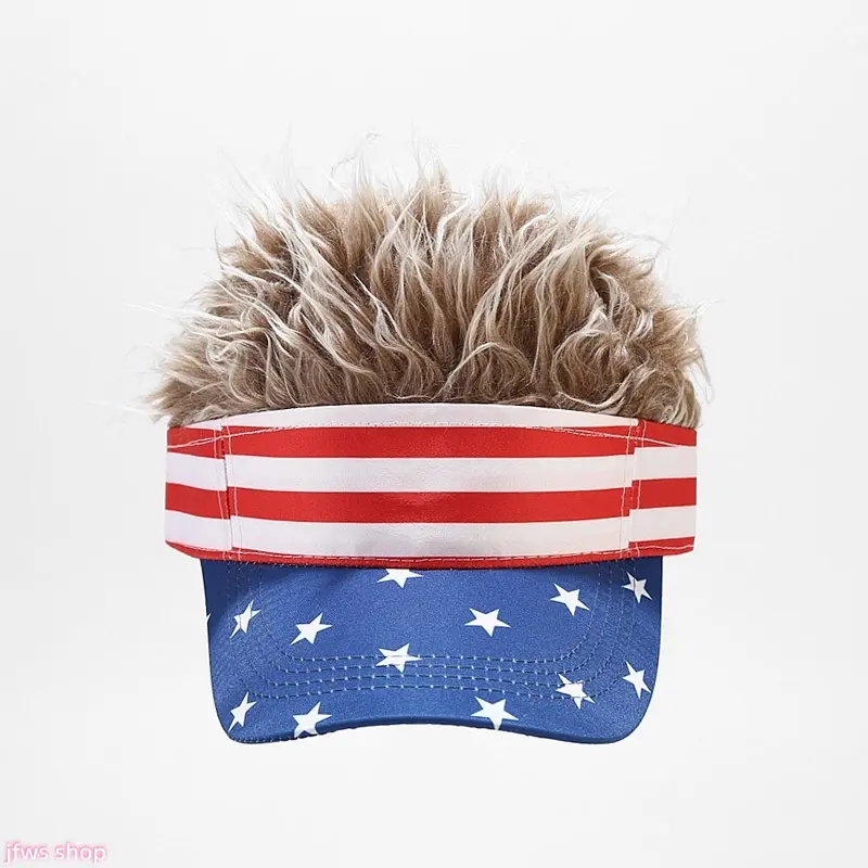 2026 New American Flag Wig Hat Celebrate 250 Years of American Heritage Adjustable for All Sizes Perfect for Independence Day Parades and Patriotic Celebrations Hot Trendy Fashion Accessory Daily Wear