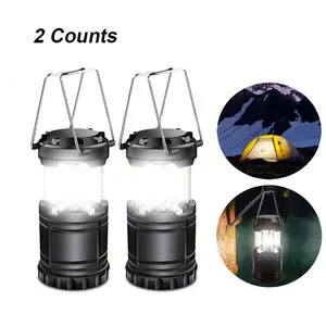 2-Pack LED Mini Tent Lights, Portable COB Lantern, Extendable Multifunctional Flashlight, Waterproof Emergency Outdoor Lamp, Camping Gear (battery Not Included)