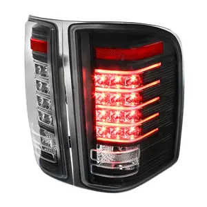 2007-2014 Silverado 1500 2500HD 3500HD LED Tail Lights (Matte Black Housing/Clear Lens)