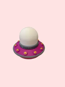 3D Printed Flying Saucer With Alien