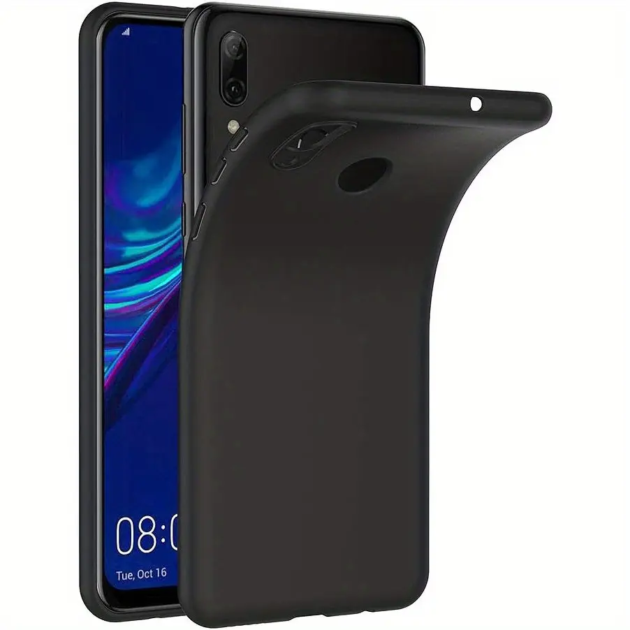 Mobile Phone Case For Huawei P smart 2019 / P smart Plus 2019, Slim Shockproof Flexible Black Matt Soft Silicone Protective Phone Case Cover