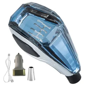 Car Crystal Universal Modified Gear Shift Knob Lever Handball Multicolor LED Light,For Toyota for Hyundai for Mazda for VW Etc