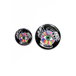 Crystal Ball Button in Rainbow