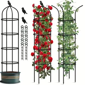 Garden Obelisk Outdoor Climbing Plant Lattice Frame, High Tower for Tomatoes, Roses, Flowers,Grapes,Peas,Cucumbers Lattice Frame