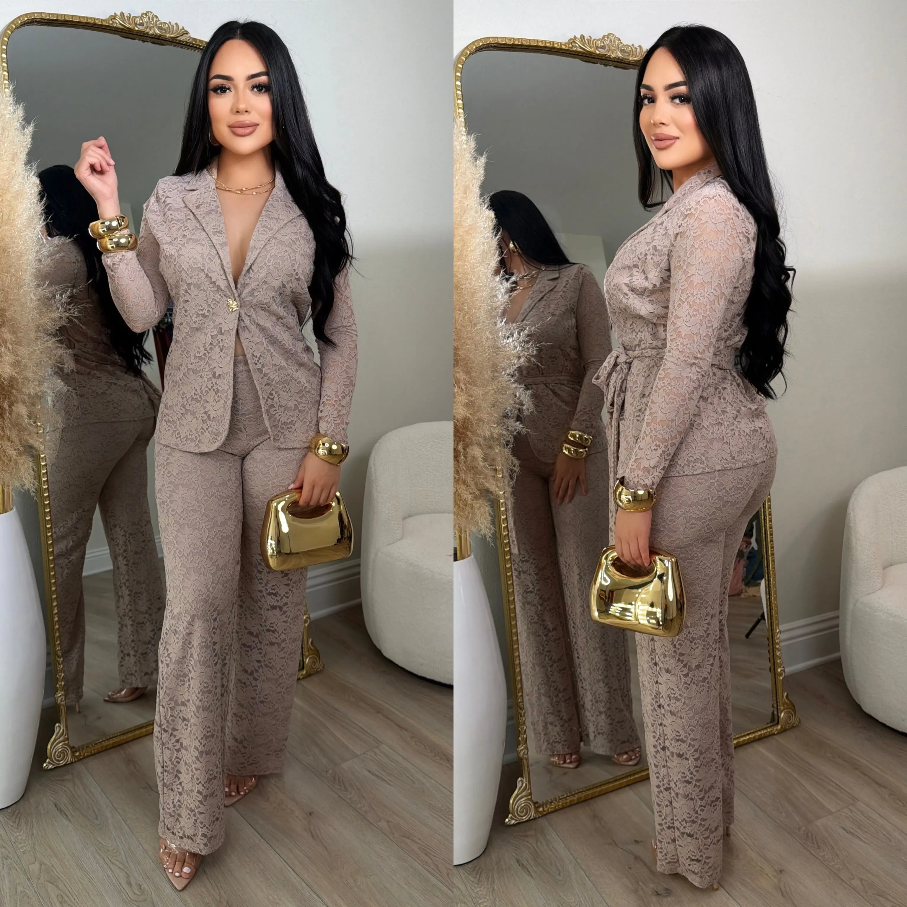 Devine Lace Set (Tan)