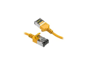 Nippon Labs 60CAT8-2-30YW 2 ft. Cat 8 Yellow U/FTP Slim Ethernet Network Cable 30AWG - Latest 40Gbps 2000Mhz RJ45 Patch Cord